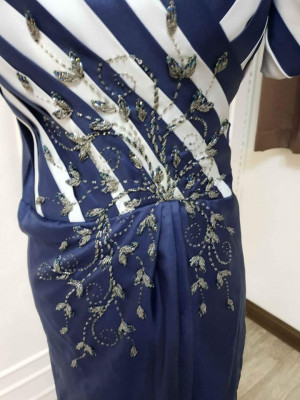 Navy Blue Filipiniana gown