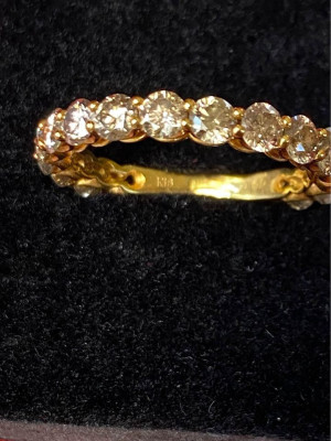 3ct Yellow Gold Eternity Ring