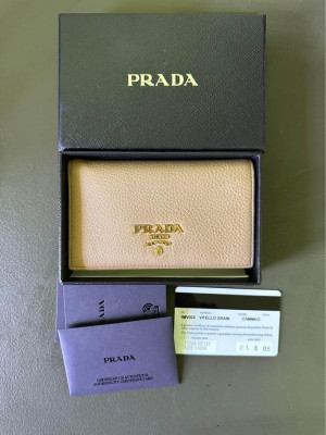 Prada Vitello Grain Cammeo
