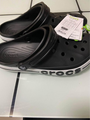 Original Crocs Unisex Bayabond Clog | Black & White | Size 10 US