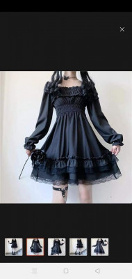 Gothic Lolita Smocked Dress