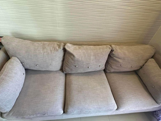 Three seater fabric sofa