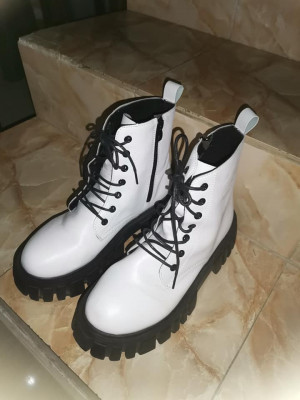 shein white chunky platform boots