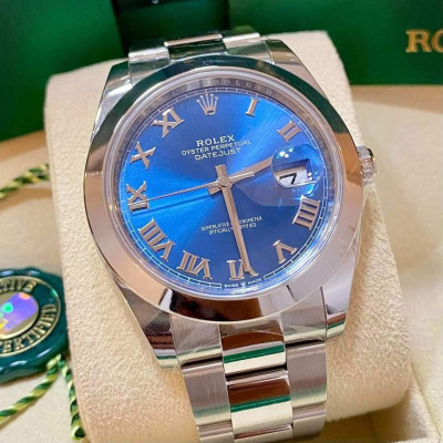 2022 Brand New Rolex Datejust 41 Azzurro