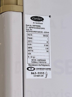 Carrier 3tr Floor mounted AC