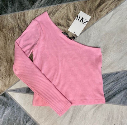 One sided long sleeves top