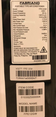 Fabriano Portable Aircon