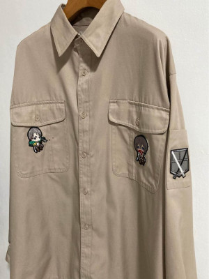 Customized Attack on Titan Khaki brown Jacket