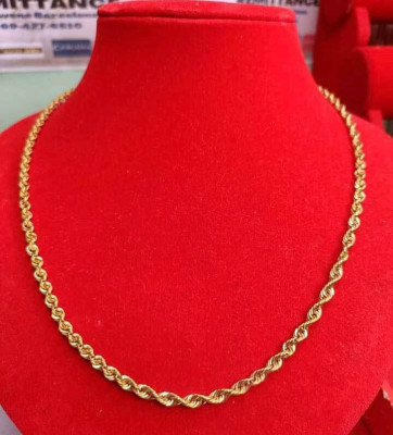 Saudi gold rope chain