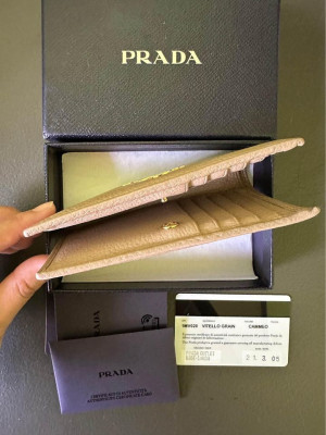 Prada Vitello Grain Cammeo