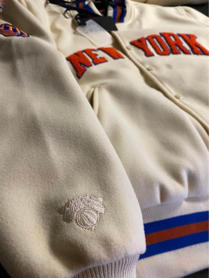 Kith Golden Bear for New York Knicks Varsity Jacket