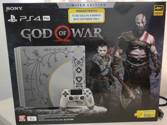 PS4 Pro 1TB God Of War Edition w/ 4 Orig DS4 (No Games included)