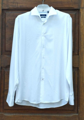 Nautica white long sleeve polo large