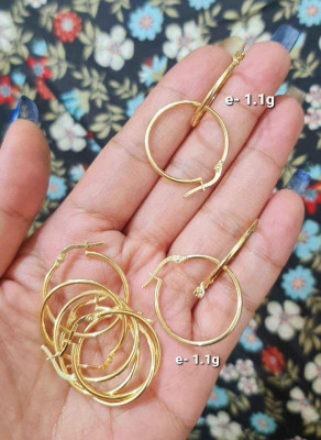 Loop Earring 18k Saudi Gold