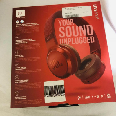 JBL Live 400BT Wireless On-Ear Headphones