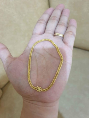 18K SAUDI GOLD TRIPLE LOCK BRACELET