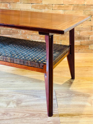 Rare Narra Wood Coffee Table — Mid-Century Modern