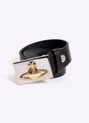 Vivienne Westwood Gold Square Orb Buckle Belt