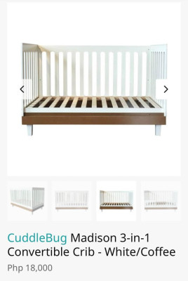 Cuddle Bug Madison Convertible Wooden Crib