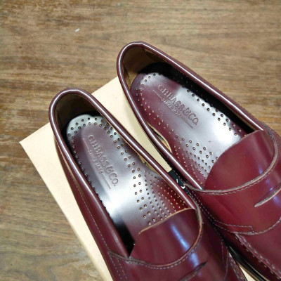 Bass Weejuns Logan Penny Loafers Burgundy Leather Shoes