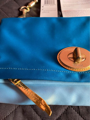 Coach Teal Flap Bag