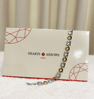 Hearts and Arrows 18k Gold Bracelet
