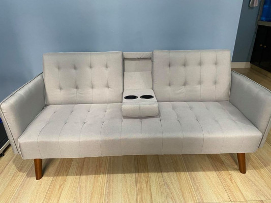 With Cup Holder Sofa Bed Fabric 3-4 Seater