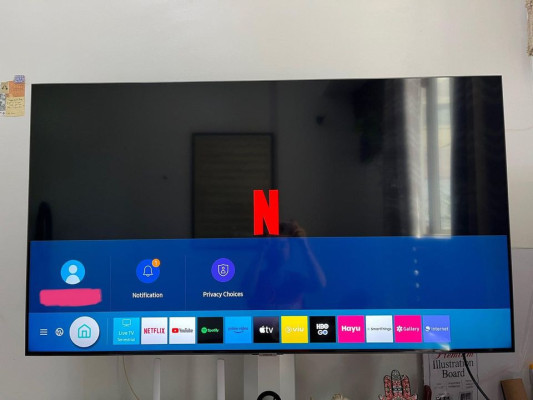 Preloved 55" Samsung QLED TV with rack