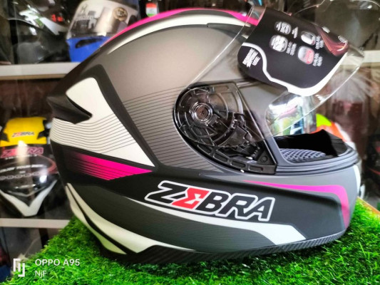 ZEBRA DUAL VISOR HELMET
