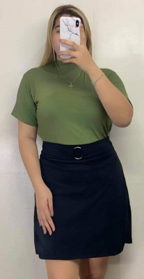 PLUS SIZE HIGH NECK KNITTED TOP