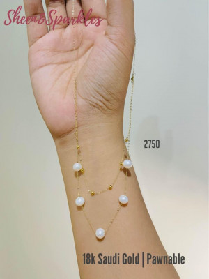 18k Saudi Gold Center Necklace (Pawnable Jewelry)