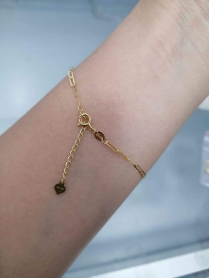 Paperclip bracelet 18k