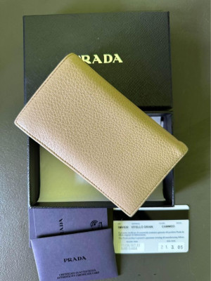 Prada Vitello Grain Cammeo