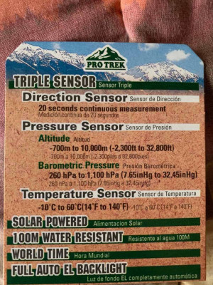 CASIO PRO TREK TITANIUM