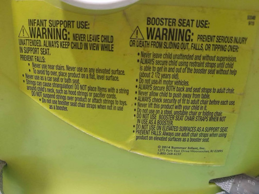 Summer booster seat