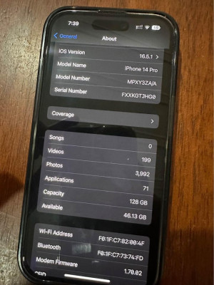 Iphone 14 Pro 128GB dual sim FU