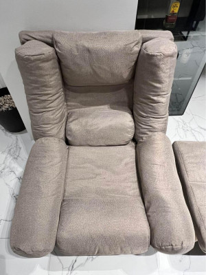 Lounge chair with foot stool (SAND)