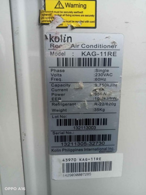 For sale kolin air-conditioner 1 hp 220 v