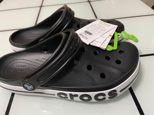 Original Crocs Unisex Bayabond Clog | Black & White | Size 10 US