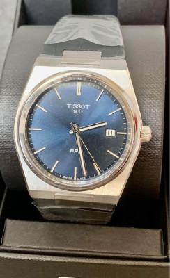Tissot Blue Face Leather Bracelet