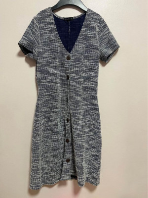 Cotton On Blue Tweed Dress (Fits Small)