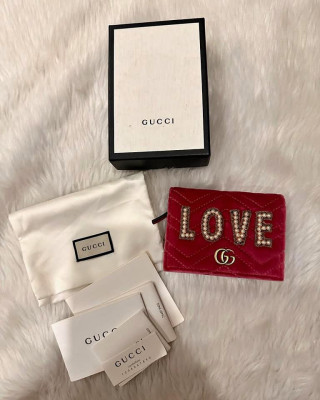 Authentic Gucci Love Velver Short Wallet