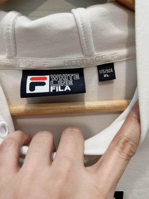 Preloved white Fila hoodie