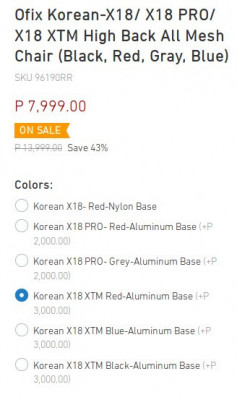 Ofix Korean-X18/ X18 PRO/ X18 XTM High Back All Mesh Chair