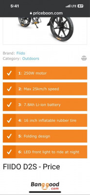 Fiido D2s electric folding bike