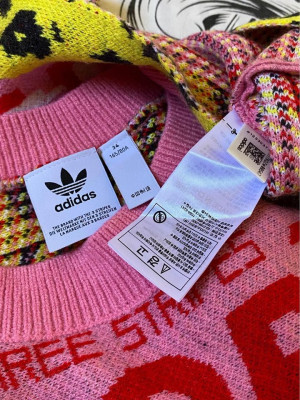 Authentic Adidas Oversized Pink Knitted Sweater