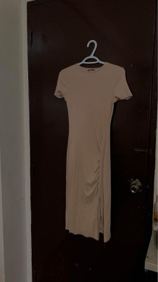Nude Long Dress with slit