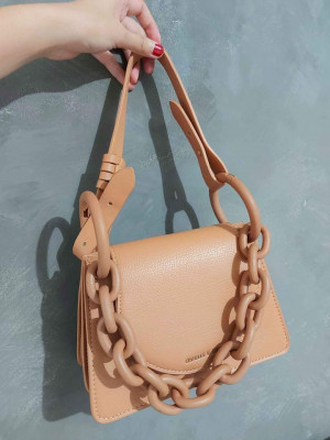 Charles & keith peach small bag