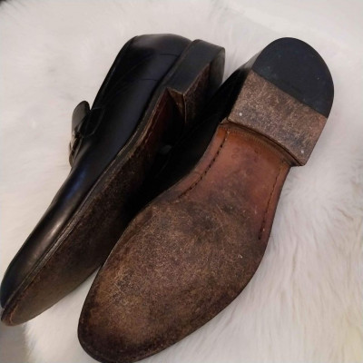 Authentic Ferragamo Black Leather Shoes (Preloved)