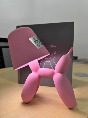 Baby Powder Pink Balloon Dog Lamp